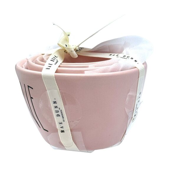 Rae Dunn Solid Pink Measuring Cup Set 4 Piece NWT Cottagecore Pastel HTF 2024 - Picture 2 of 7